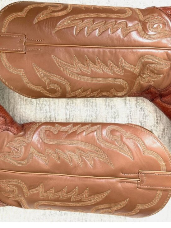 Justin Vintage Teju Lizard Tan Boots 9.5D main image 4